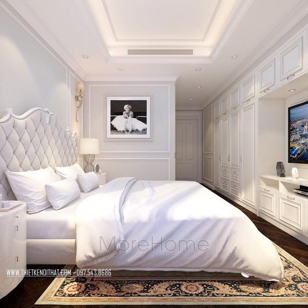 Thiết kế nội thất phòng ngủ Master chung cư Hei Tower